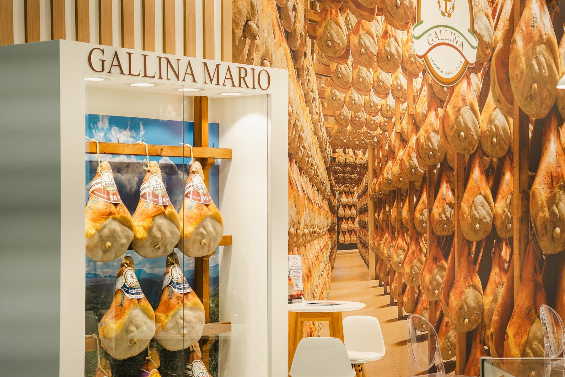 Gallina Mario · Vetrina dei prosciutti
